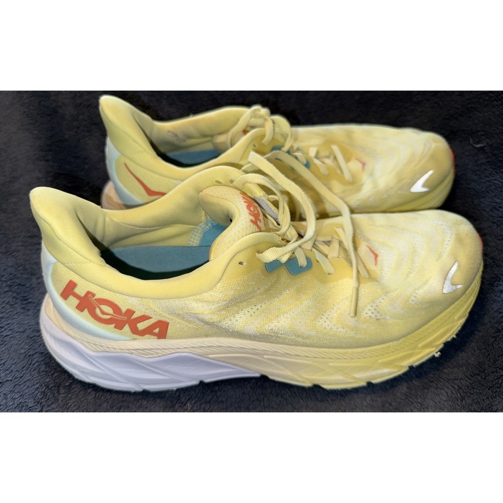 Hoka One One Arahi 6 Athletic Running Sneakers Shoes Yellow Women's Sz 10.5B